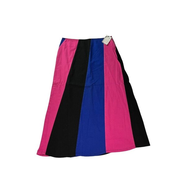 Forenza Dresses & Skirts - Vintage 90s Forenza Pieced Patchwork Colorblock Denim Hip Hop Skirt NWT Size 14